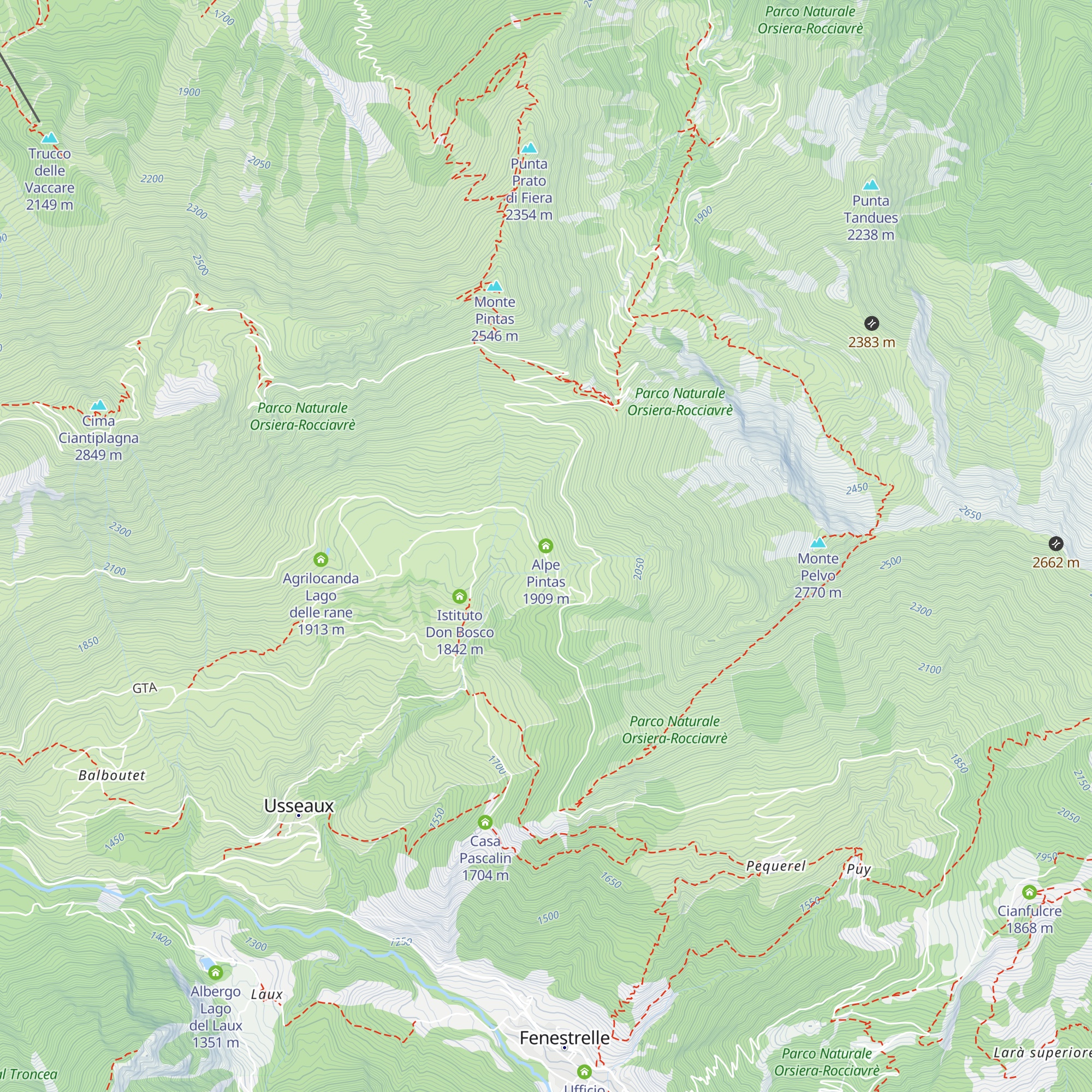 Alpe Pintas map