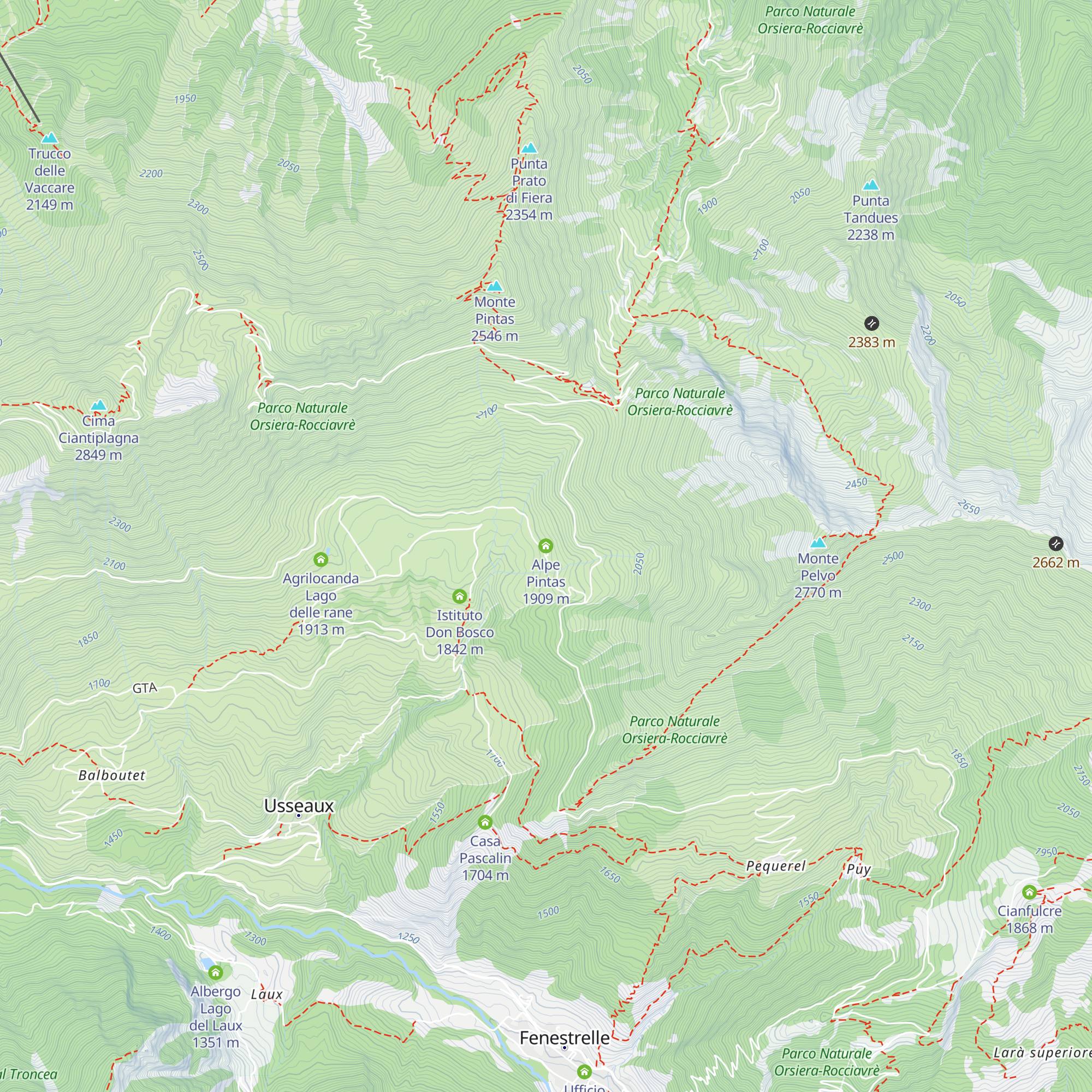 Alpe Pintas map