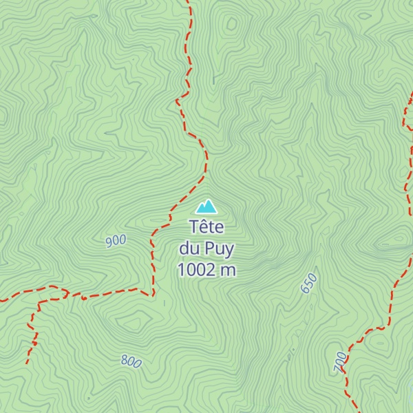 Map of Tête du Puy