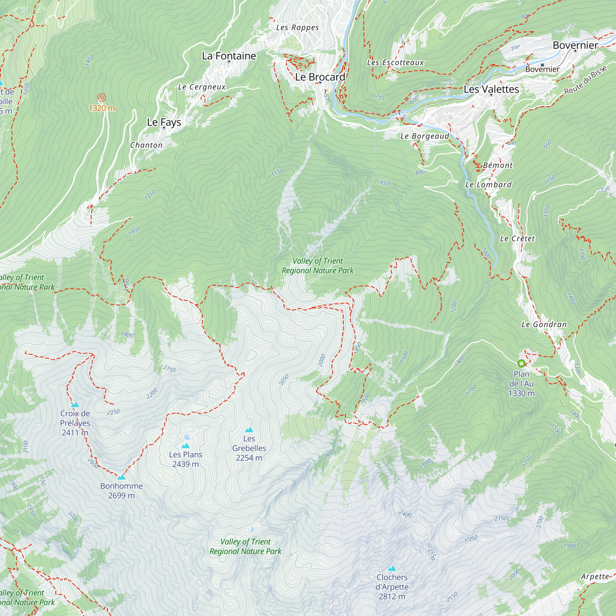 Alpage de Bovine map