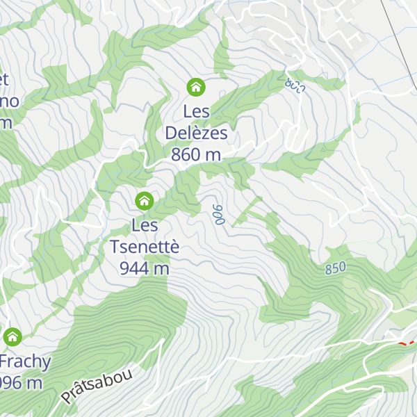 Map of Crêt Baron