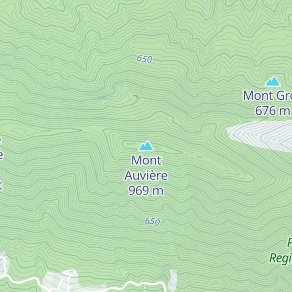 Map of Mont Auvière