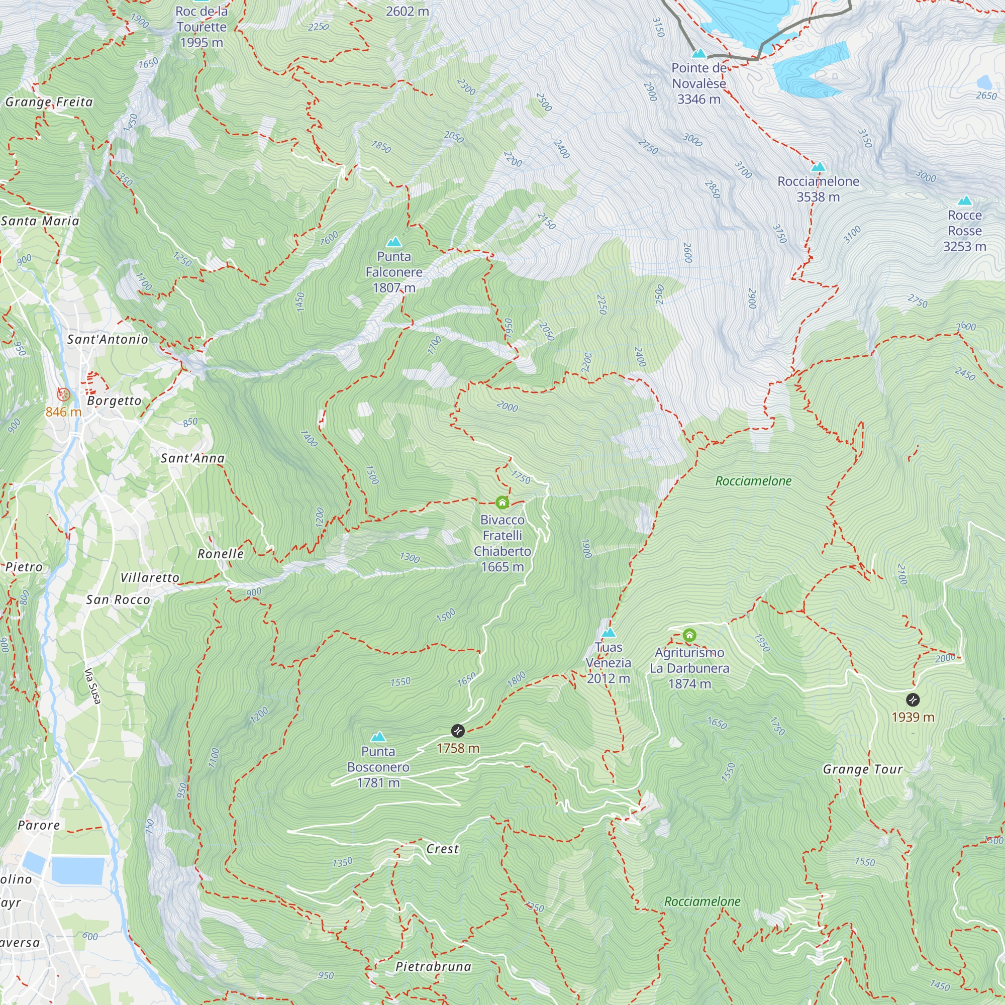 Bivacco Fratelli Chiaberto map