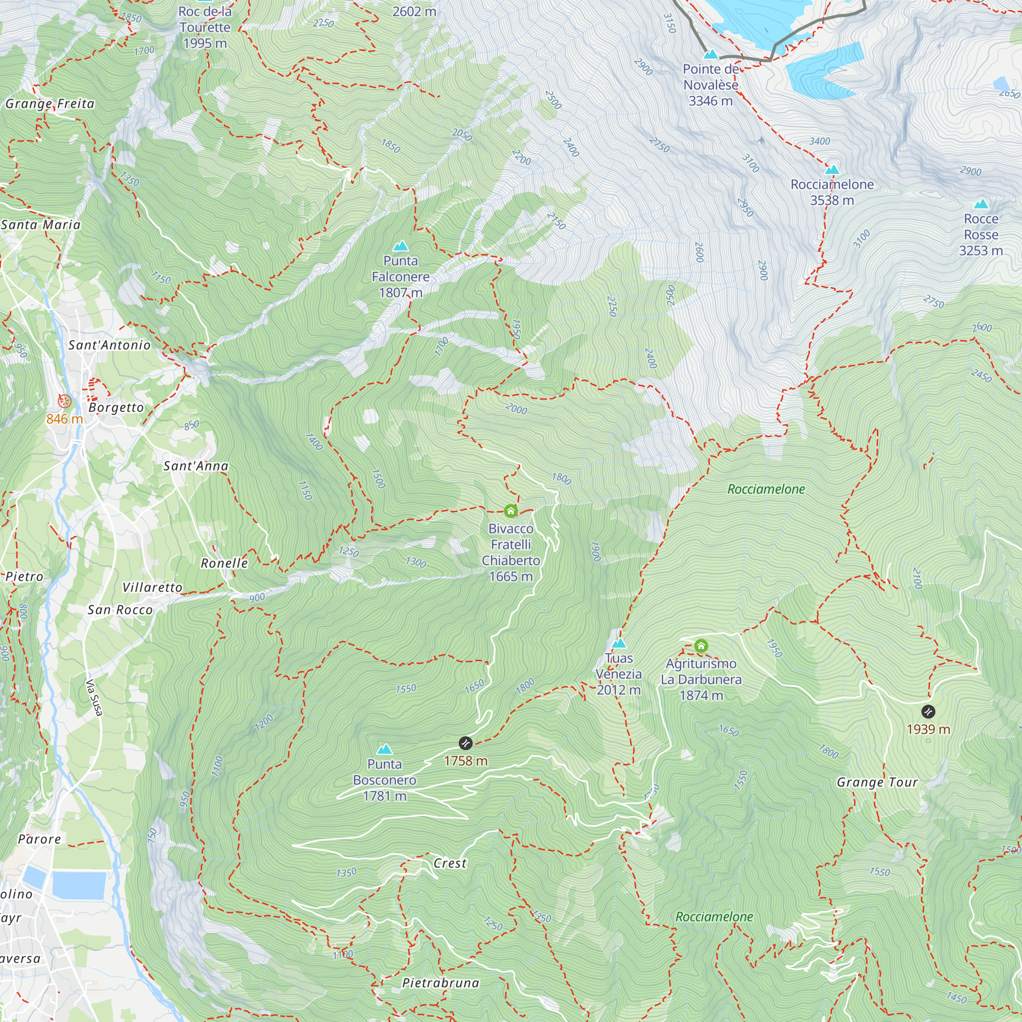 Bivacco Fratelli Chiaberto map