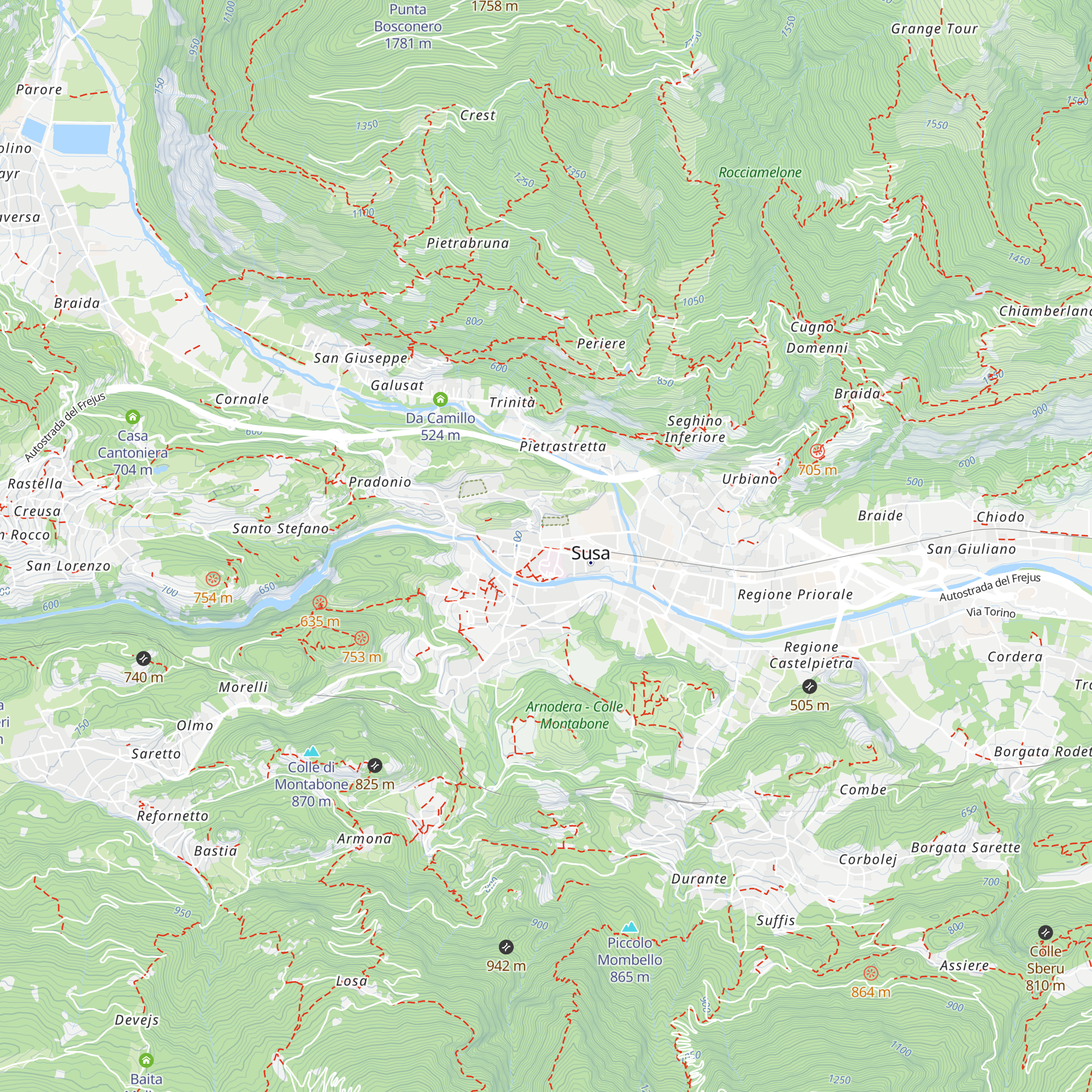 Turismo Torino e Provincia map