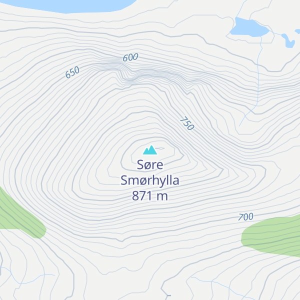Map of Søre Smørhylla