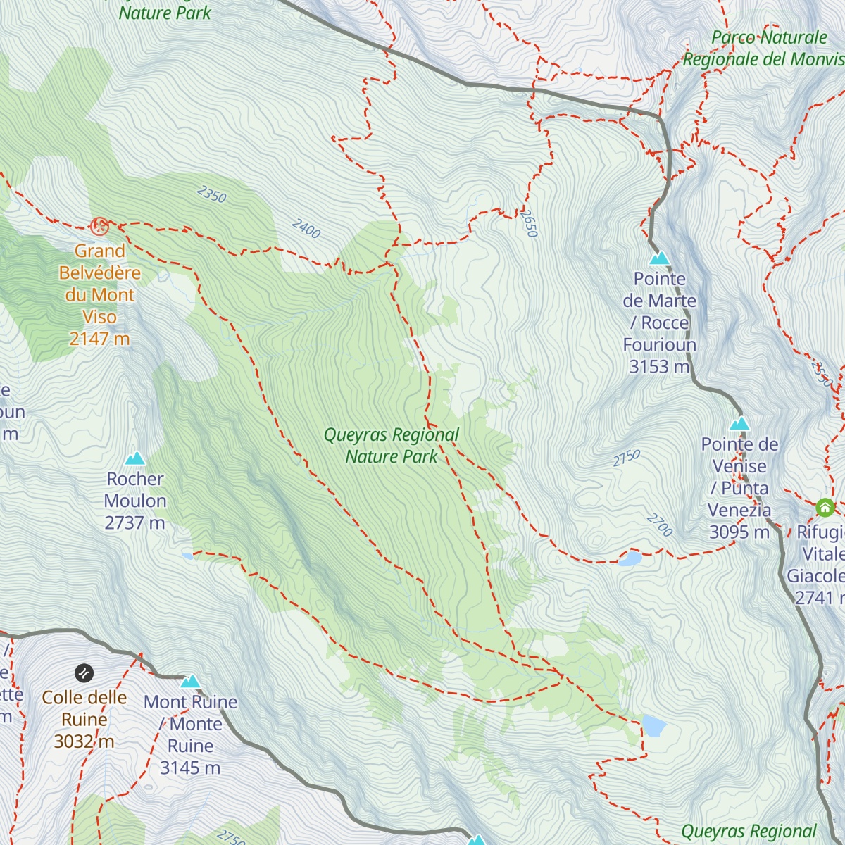 Refuge du Viso map