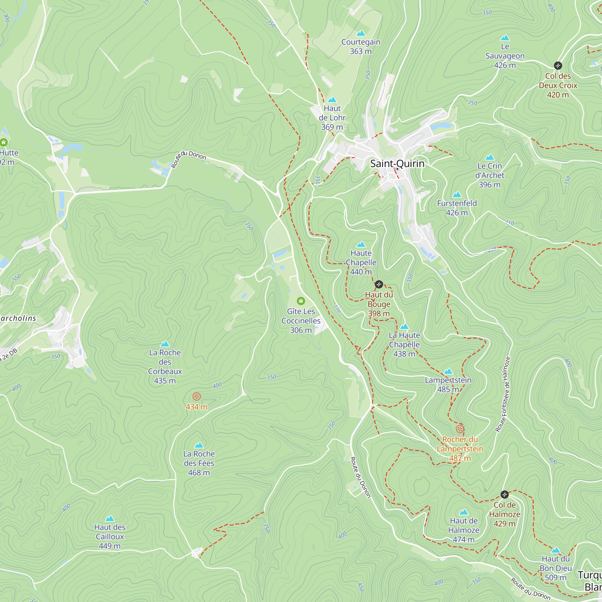 Gîte Les Coccinelles map