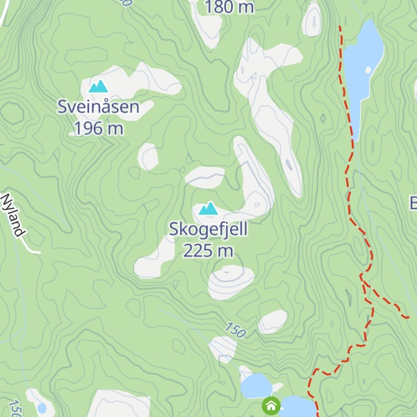 Map of Skogefjell
