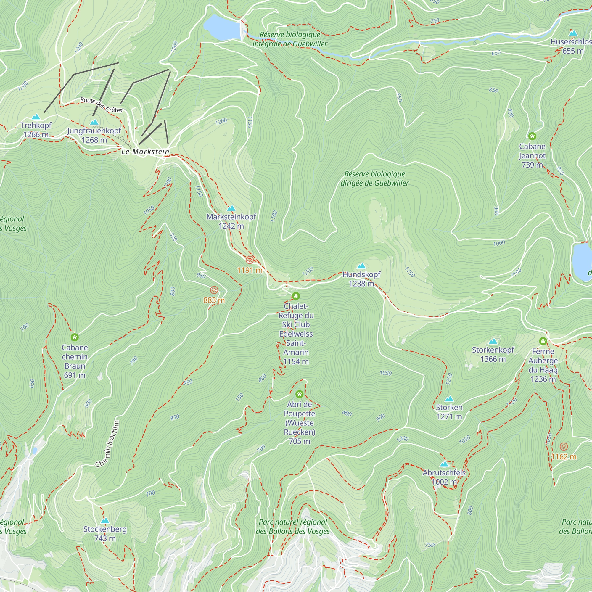 Chalet-Refuge du Ski Club Edelweiss Saint-Amarin map
