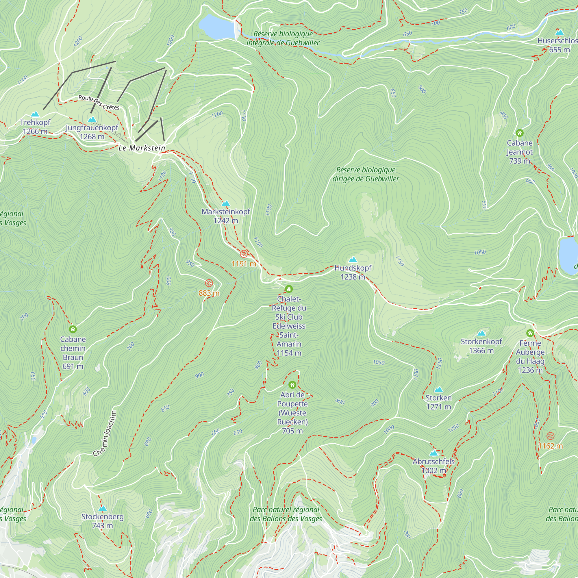 Chalet-Refuge du Ski Club Edelweiss Saint-Amarin map
