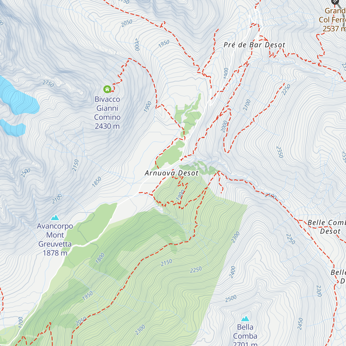 Chalet Val Ferret map