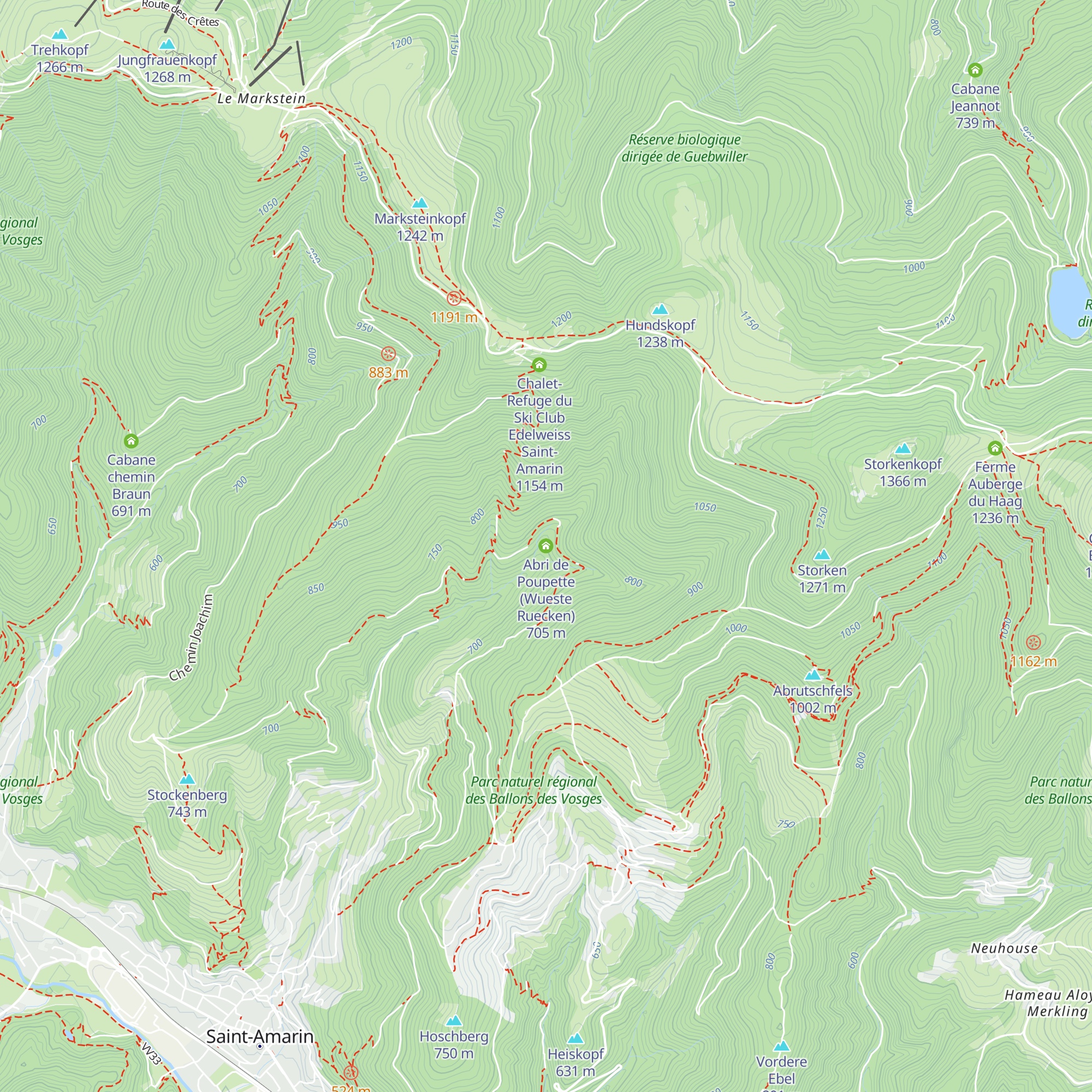 Abri de Poupette (Wueste Ruecken) map
