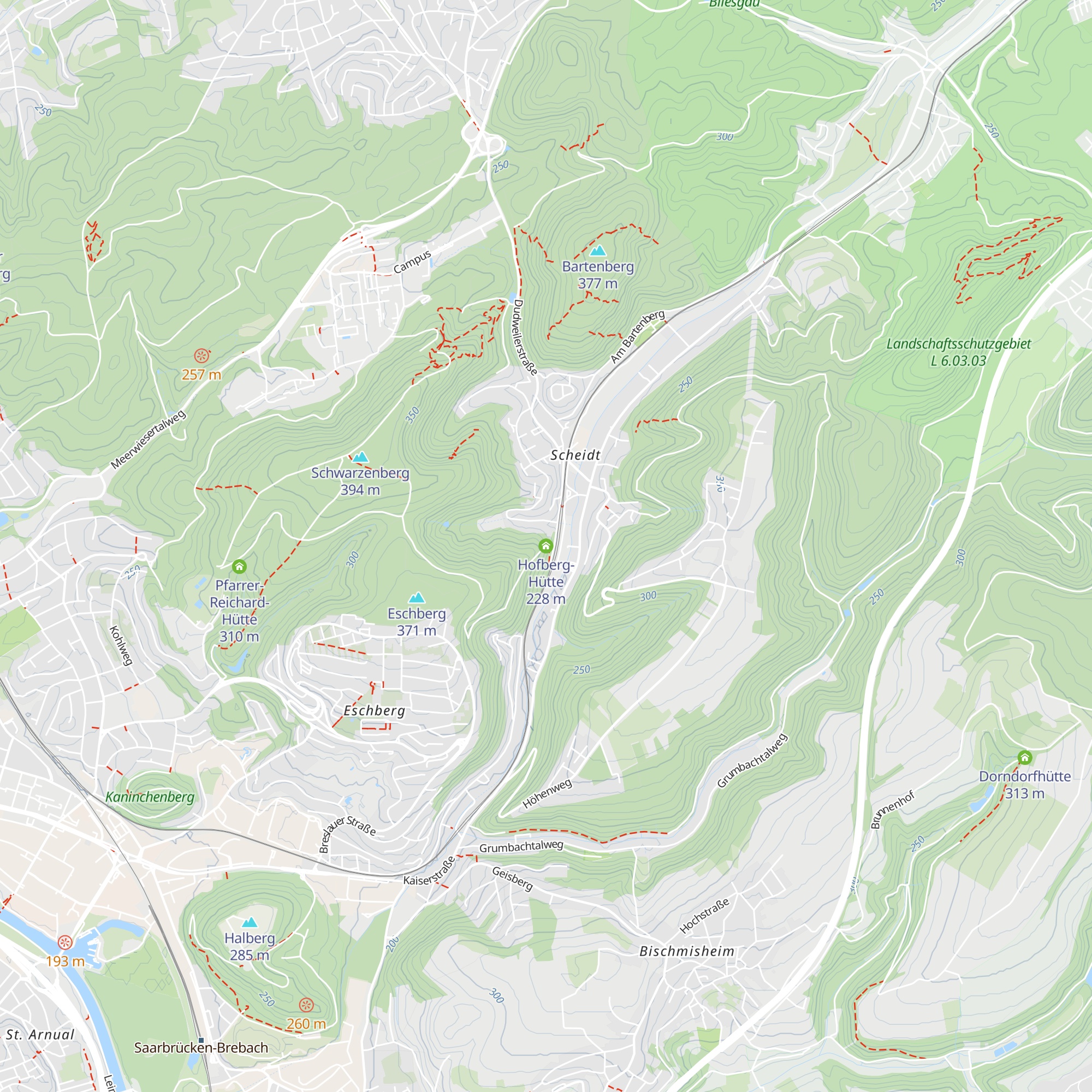 Hofberg-Hütte map