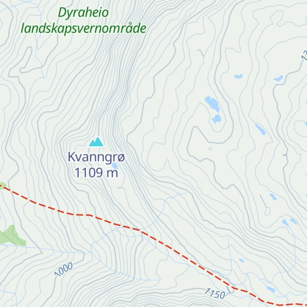 Map of Kvanngrønuten