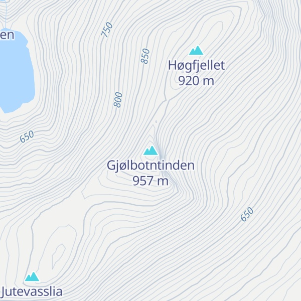 Map of Gjølbotntinden