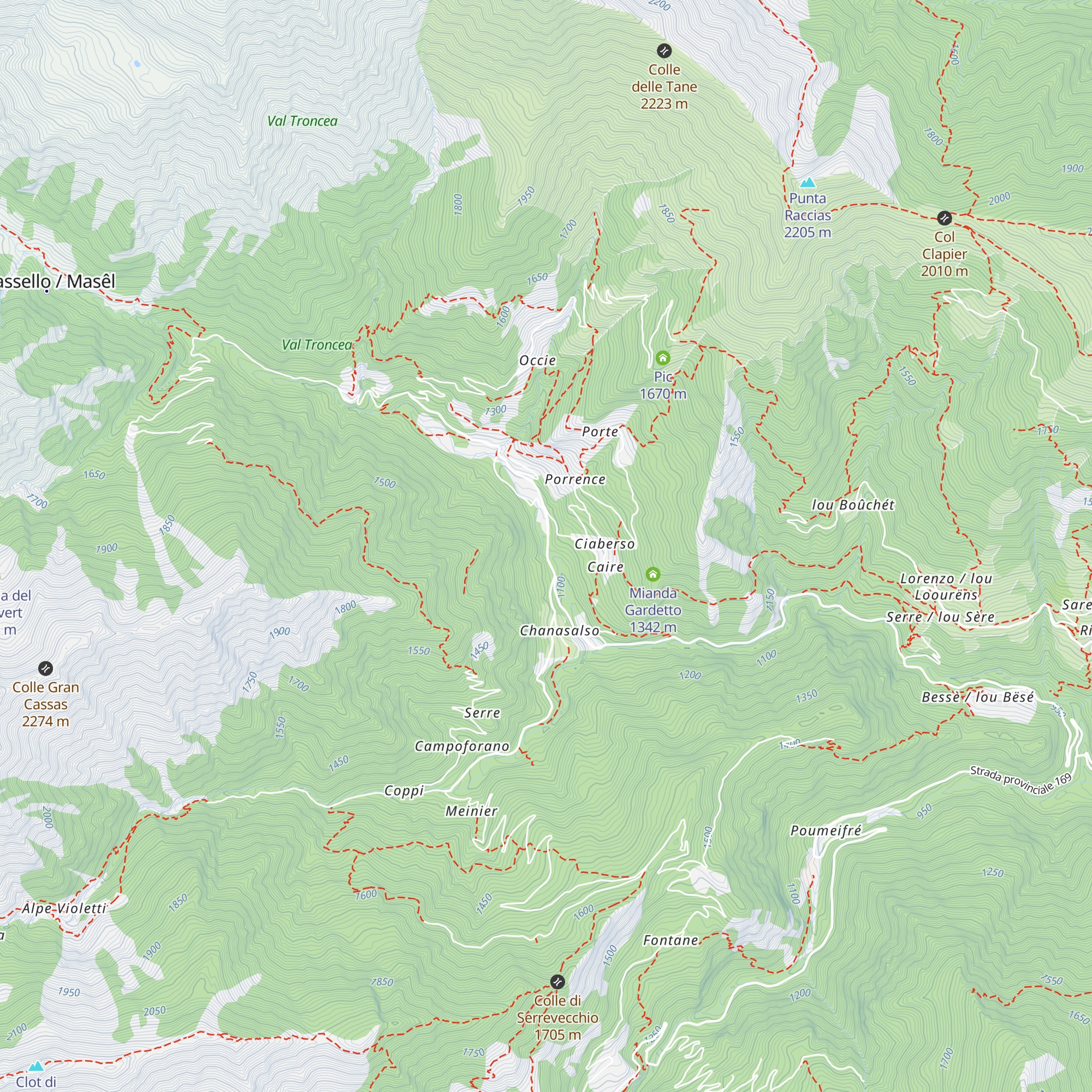 ex centrale elettrica Massello map