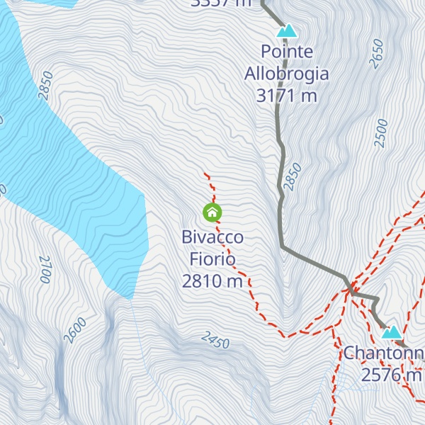 Map of Bivacco Fiorio