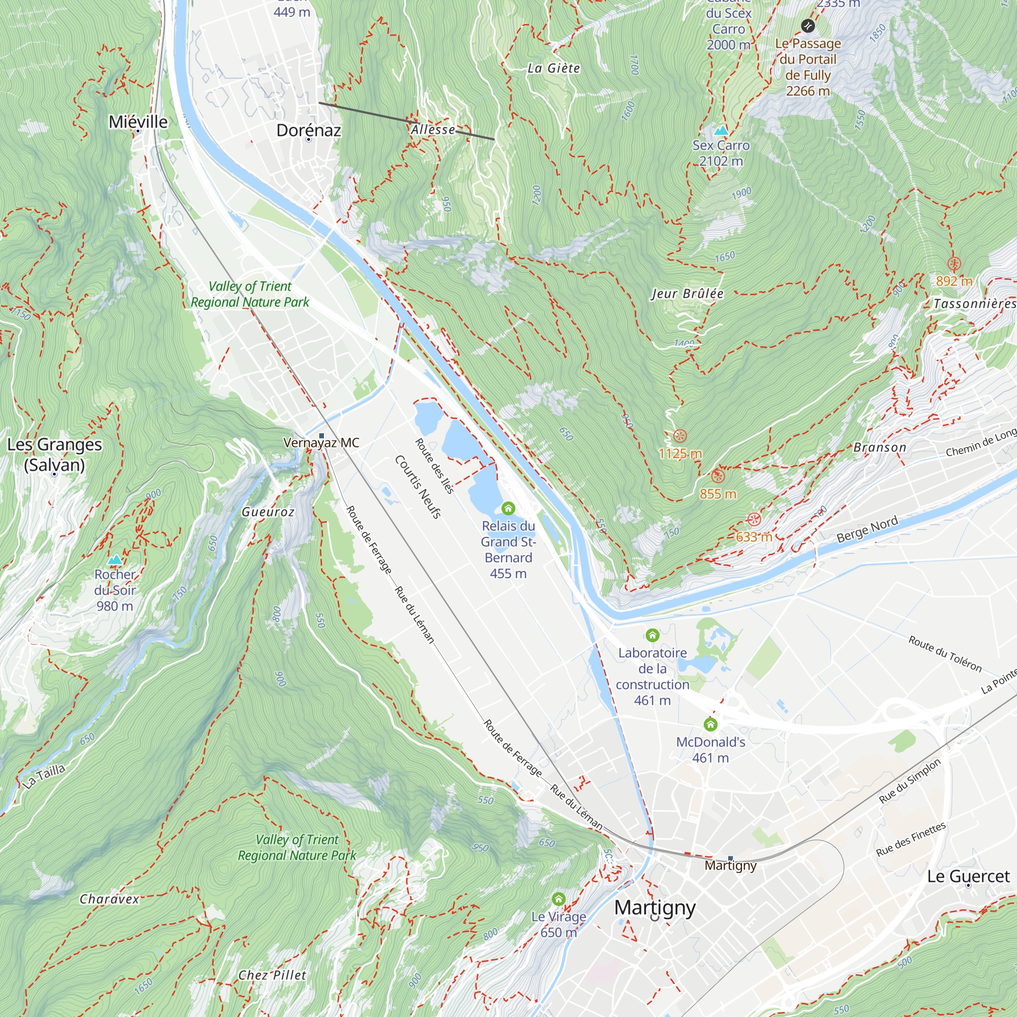 Relais du Grand St-Bernard map