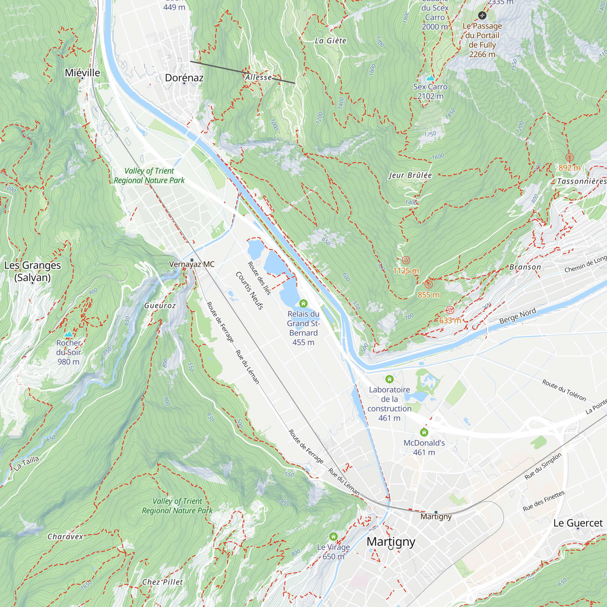 Relais du Grand St-Bernard map