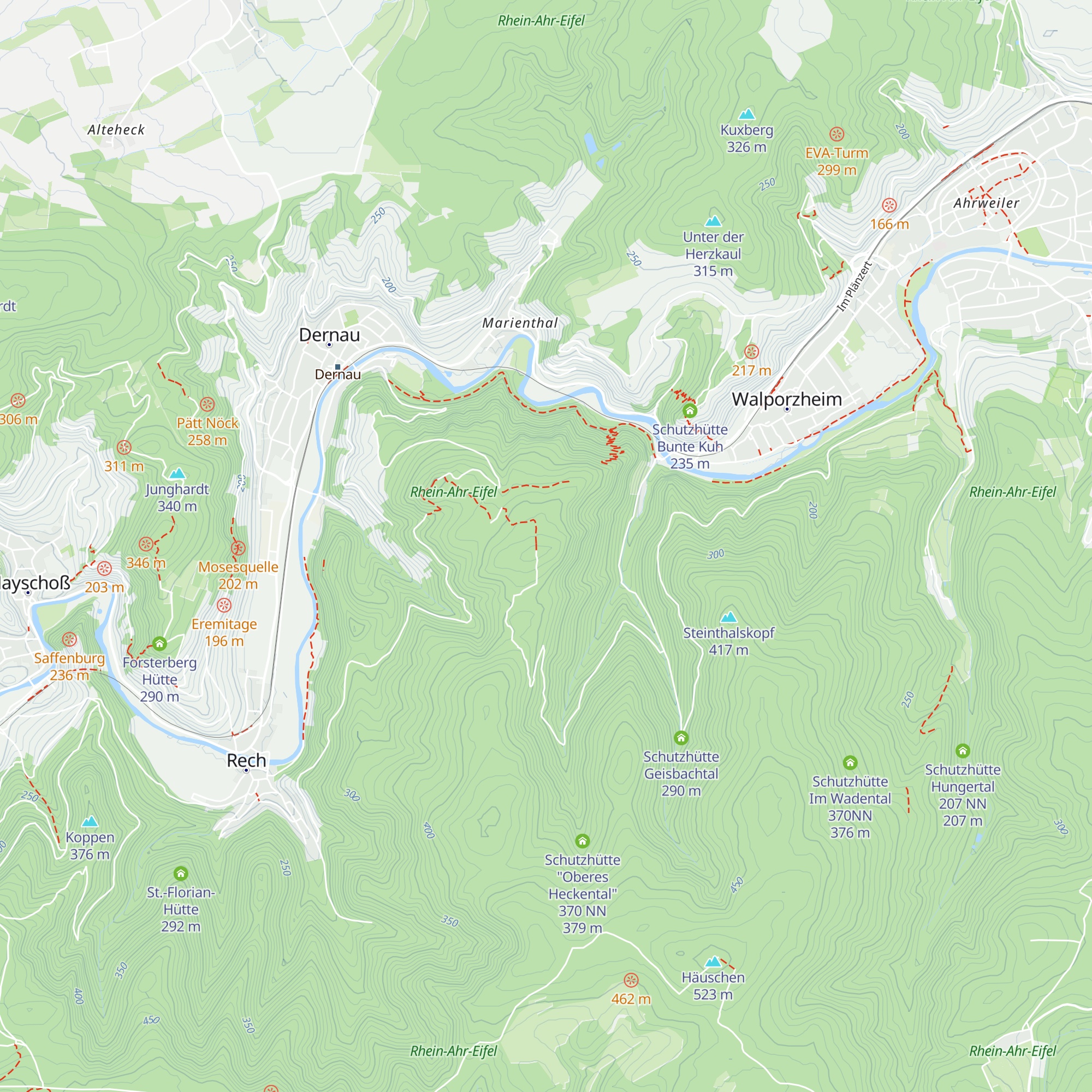 Alfred Dahm Hütte map