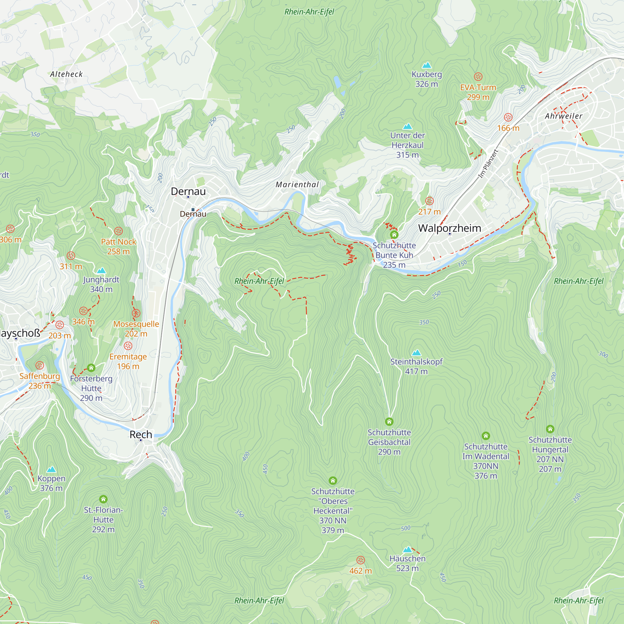 Alfred Dahm Hütte map
