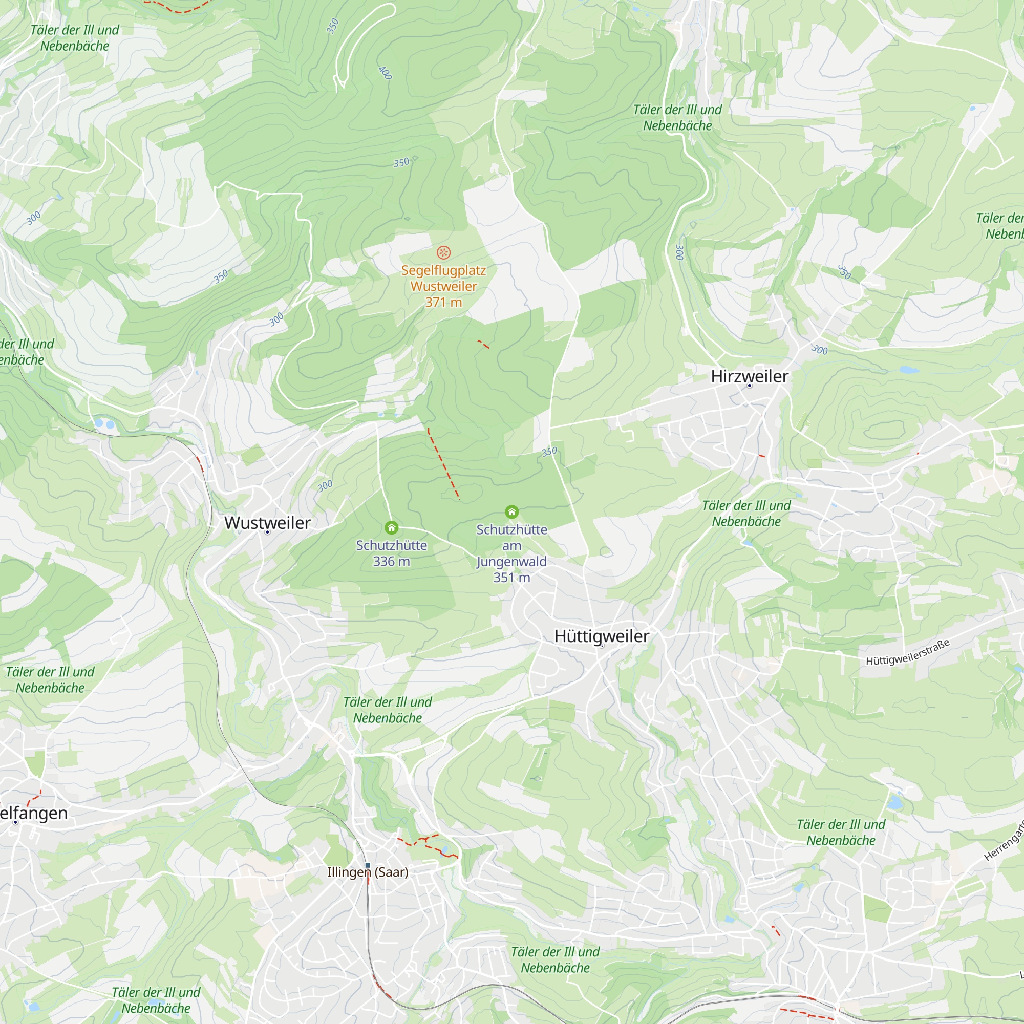 Schutzhütte am Jungenwald map