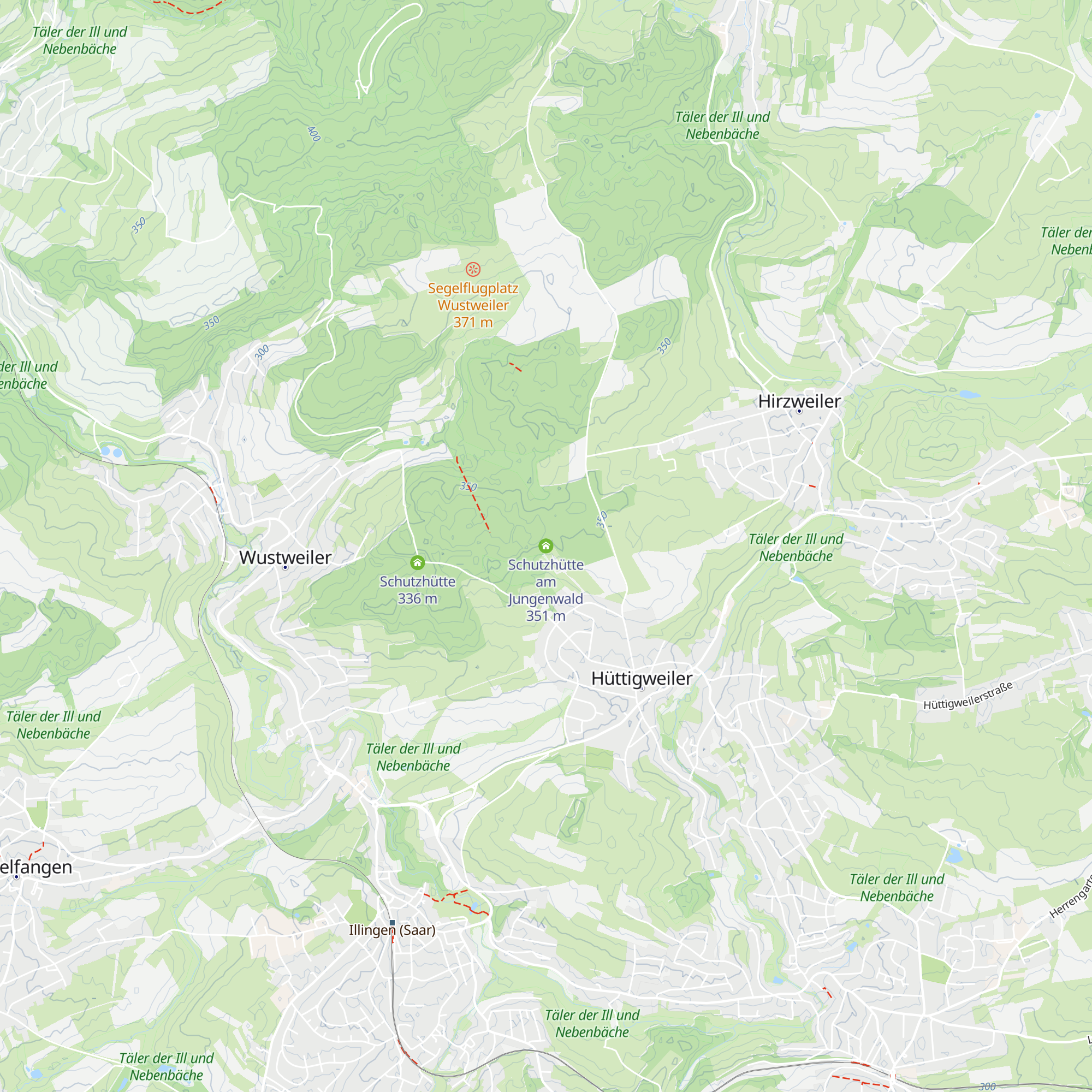 Schutzhütte am Jungenwald map