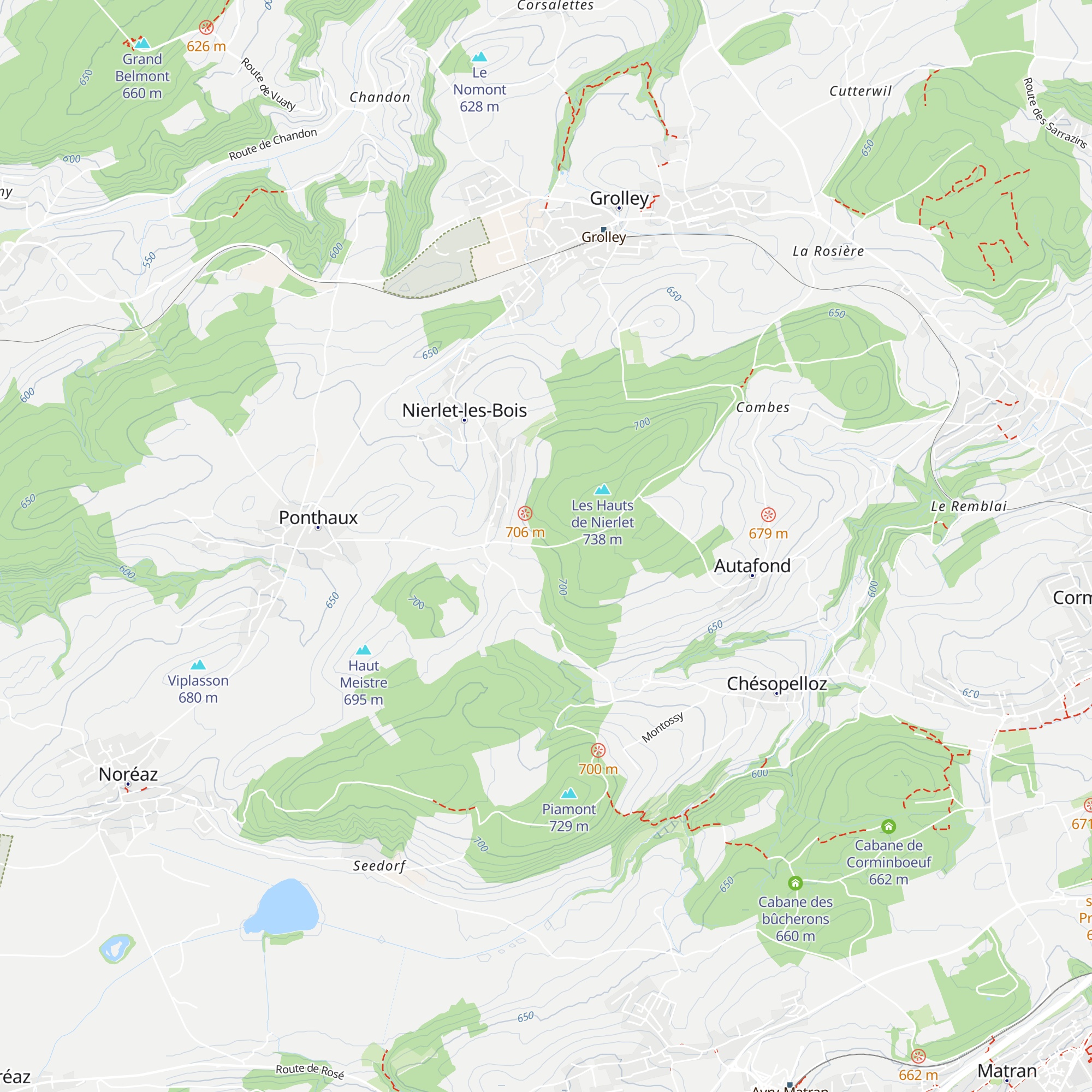 Cabane de Nierlet map