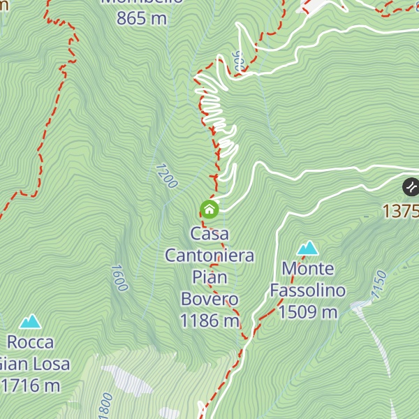 Map of Casa Cantoniera Pian Bovero