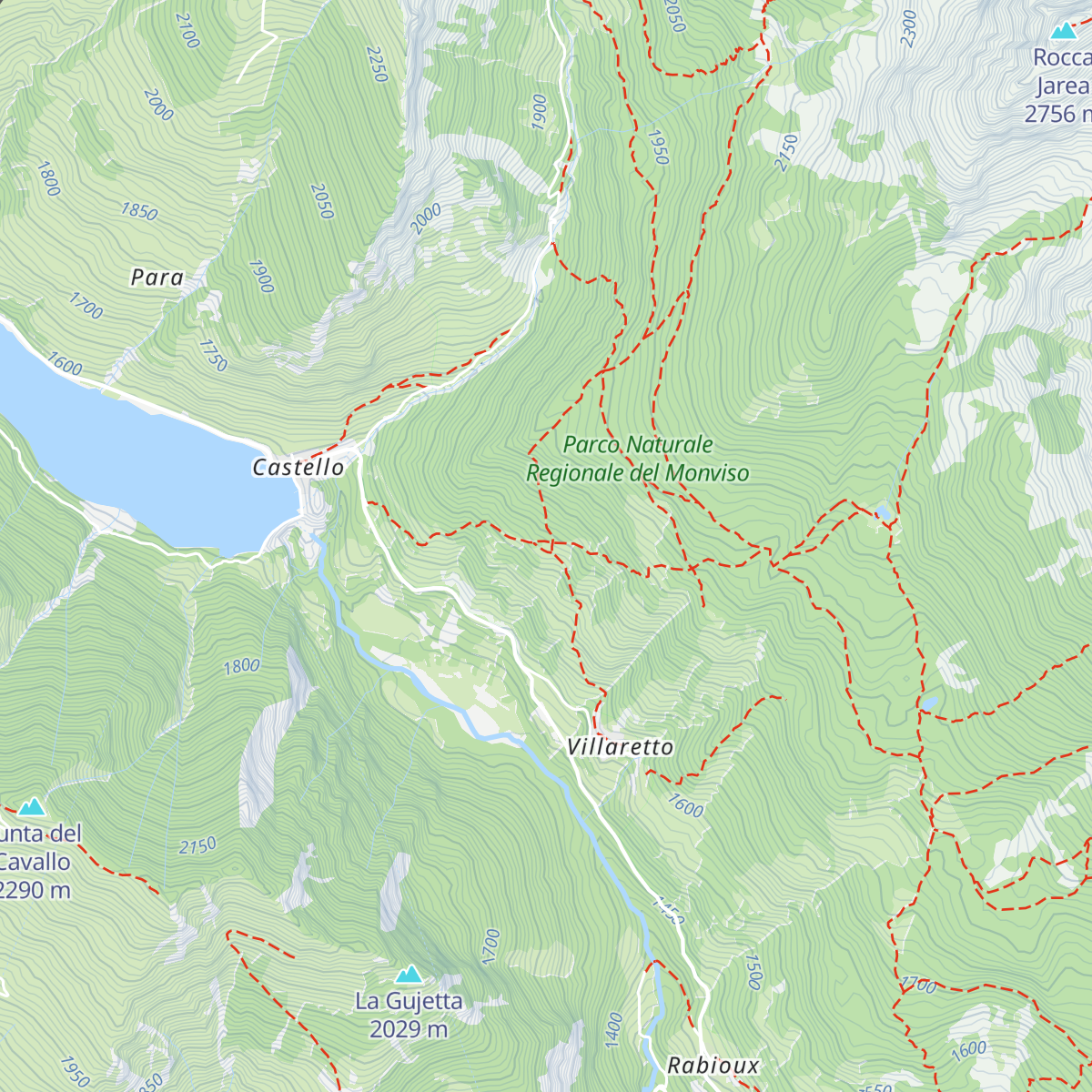 Rifugio Grongios Martre map