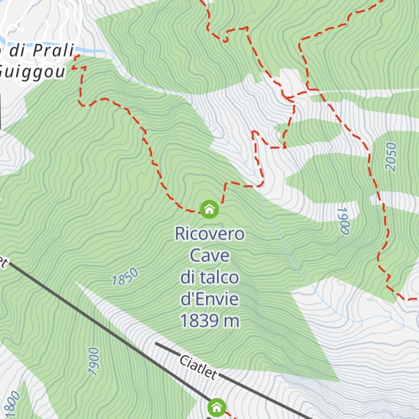 Map of Ricovero Cave di talco d'Envie