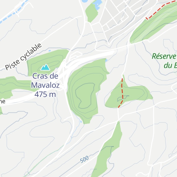 Map of Cras de l'Oiselier