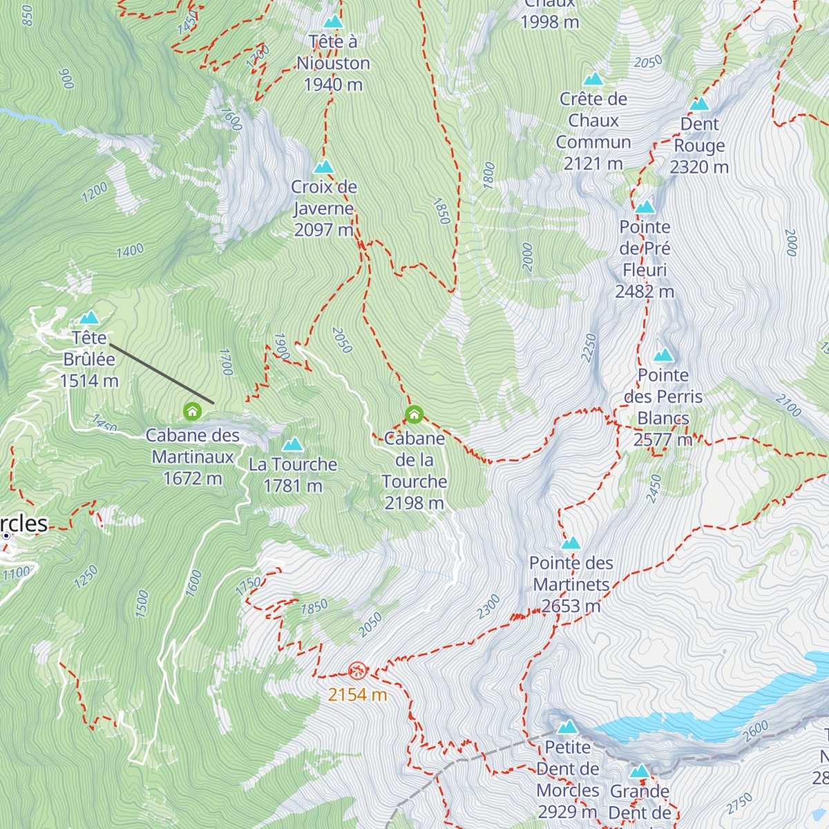 Cabane de la Tourche map