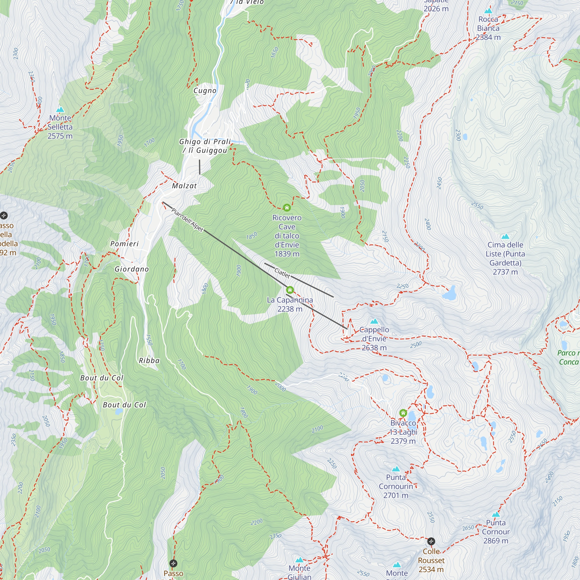La Capannina map