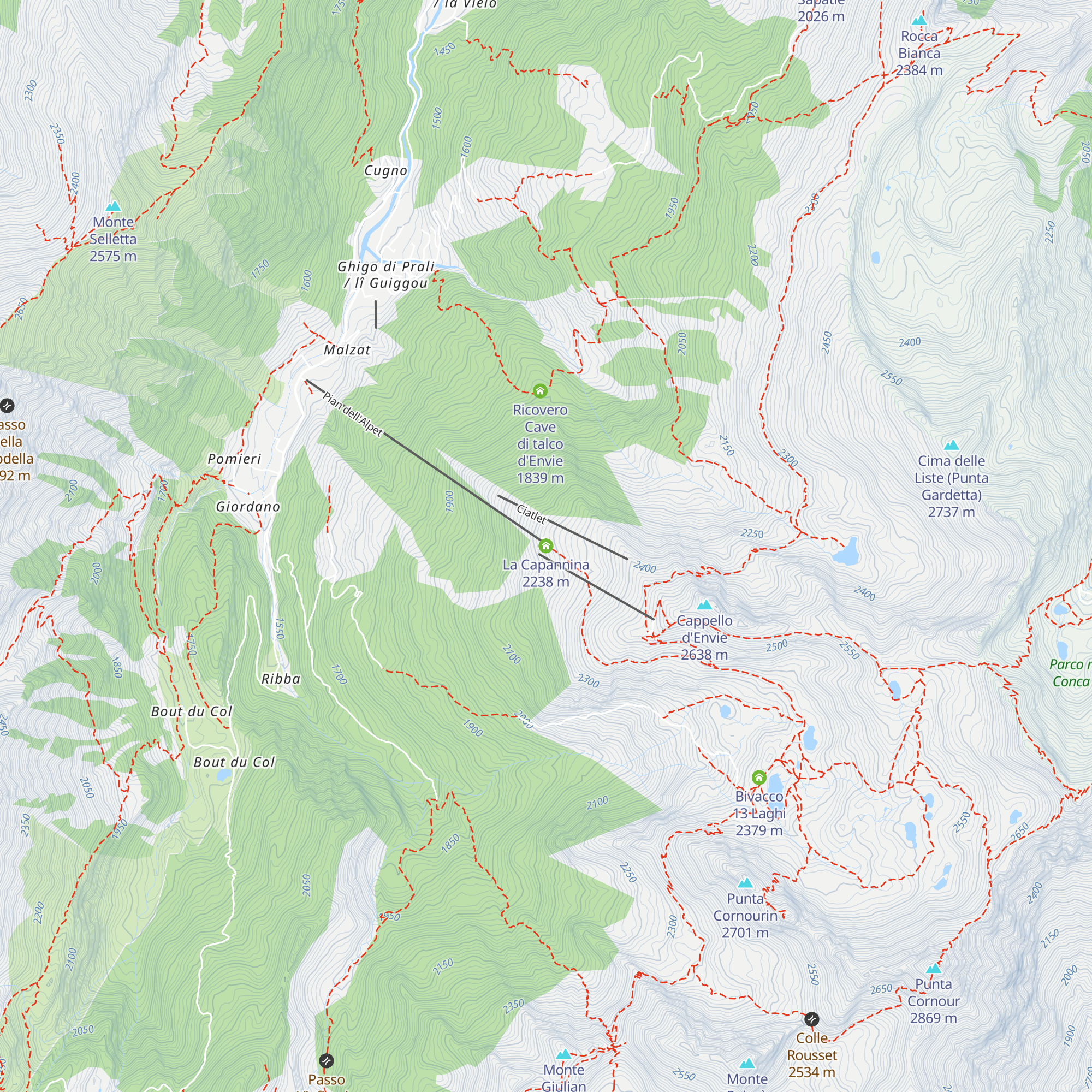 La Capannina map