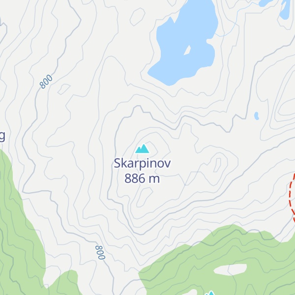 Map of Nystølshaugen