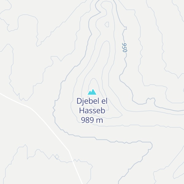 Map of Djebel el Hasseb
