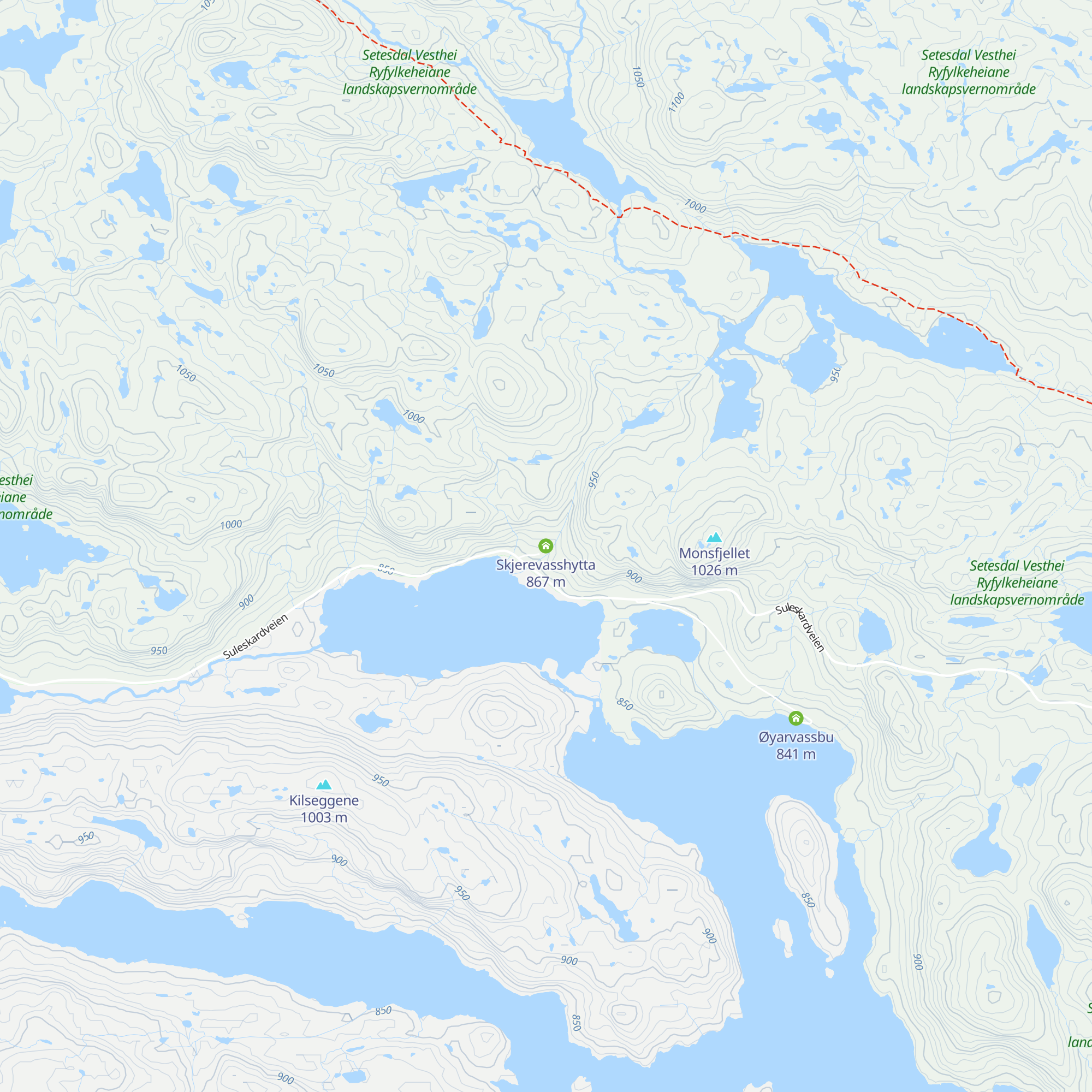 Skjerevasshytta map