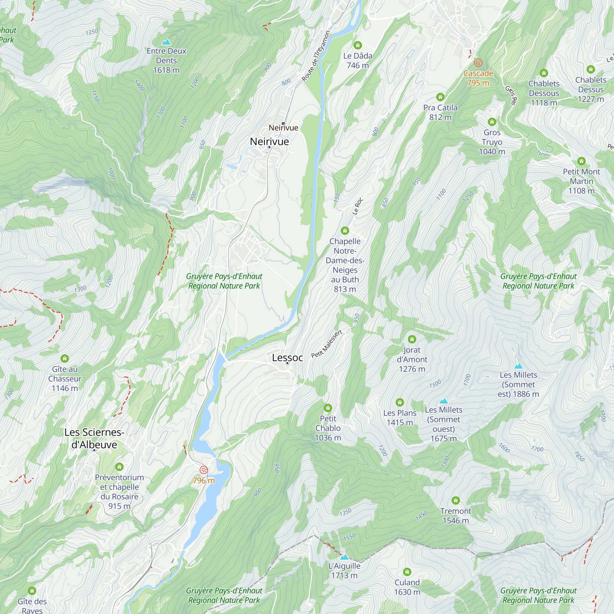 Clos du Pertet map