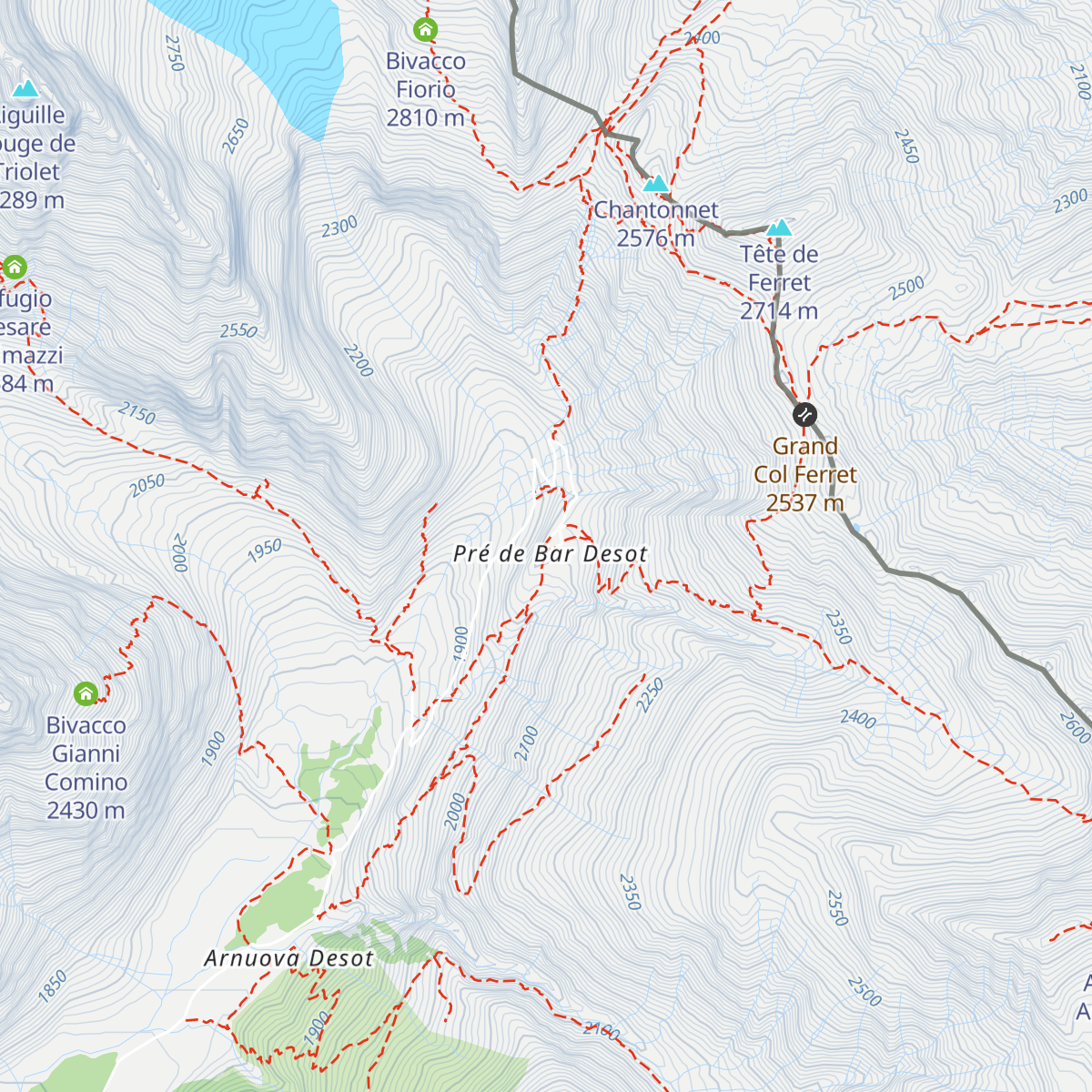 Rifugio Elena map