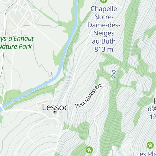 Map of Lessoc 300 m