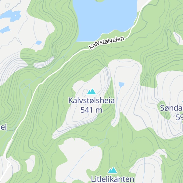 Map of Kalvstølsheia