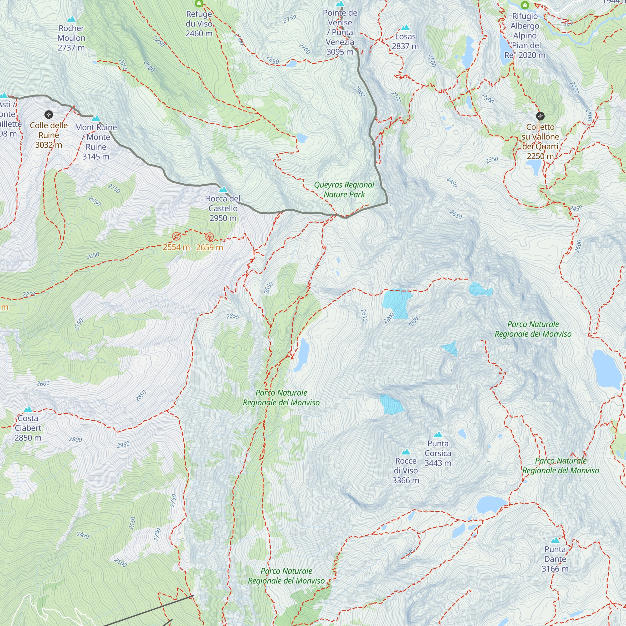 ex rifugio Gagliardone map