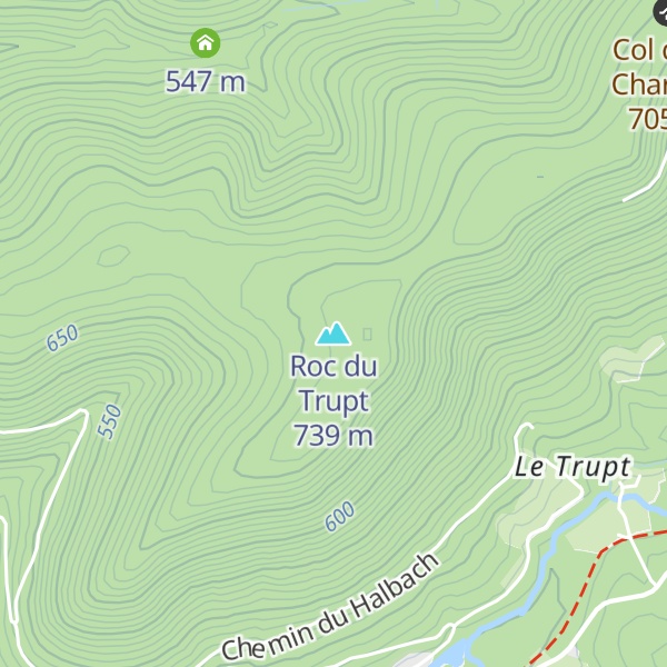 Map of Roc du Trupt