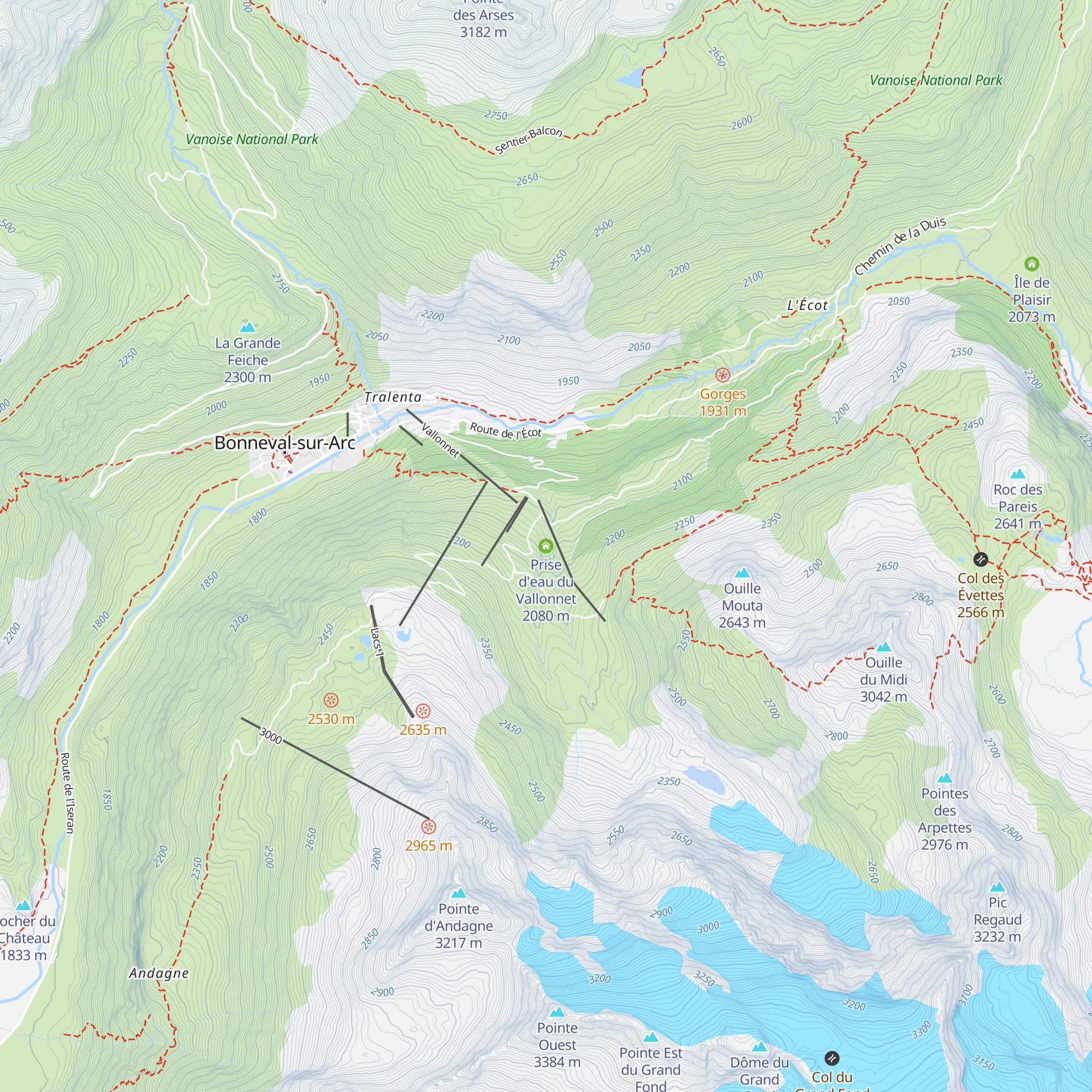 Prise d'eau du Vallonnet map