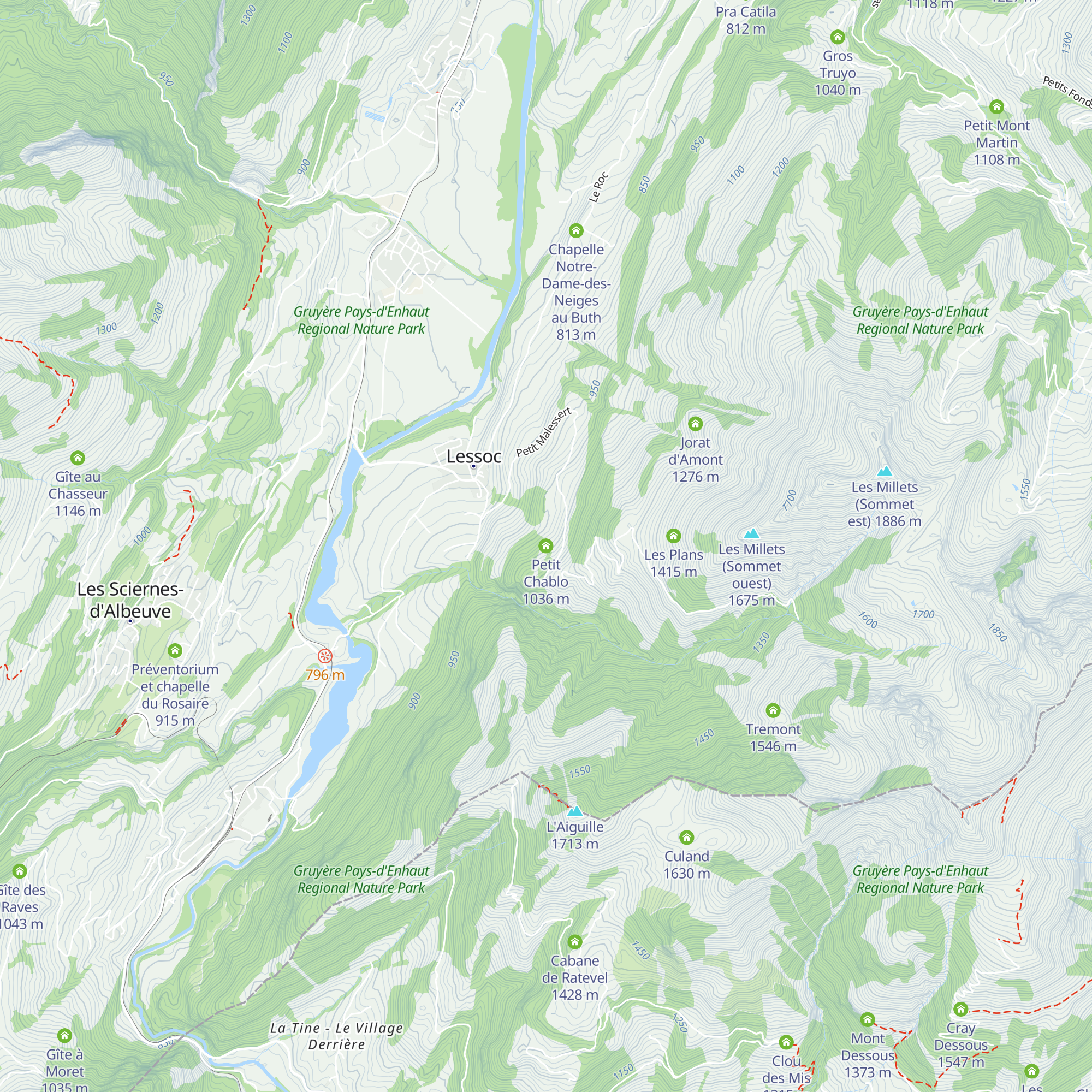 Petit Chablo map