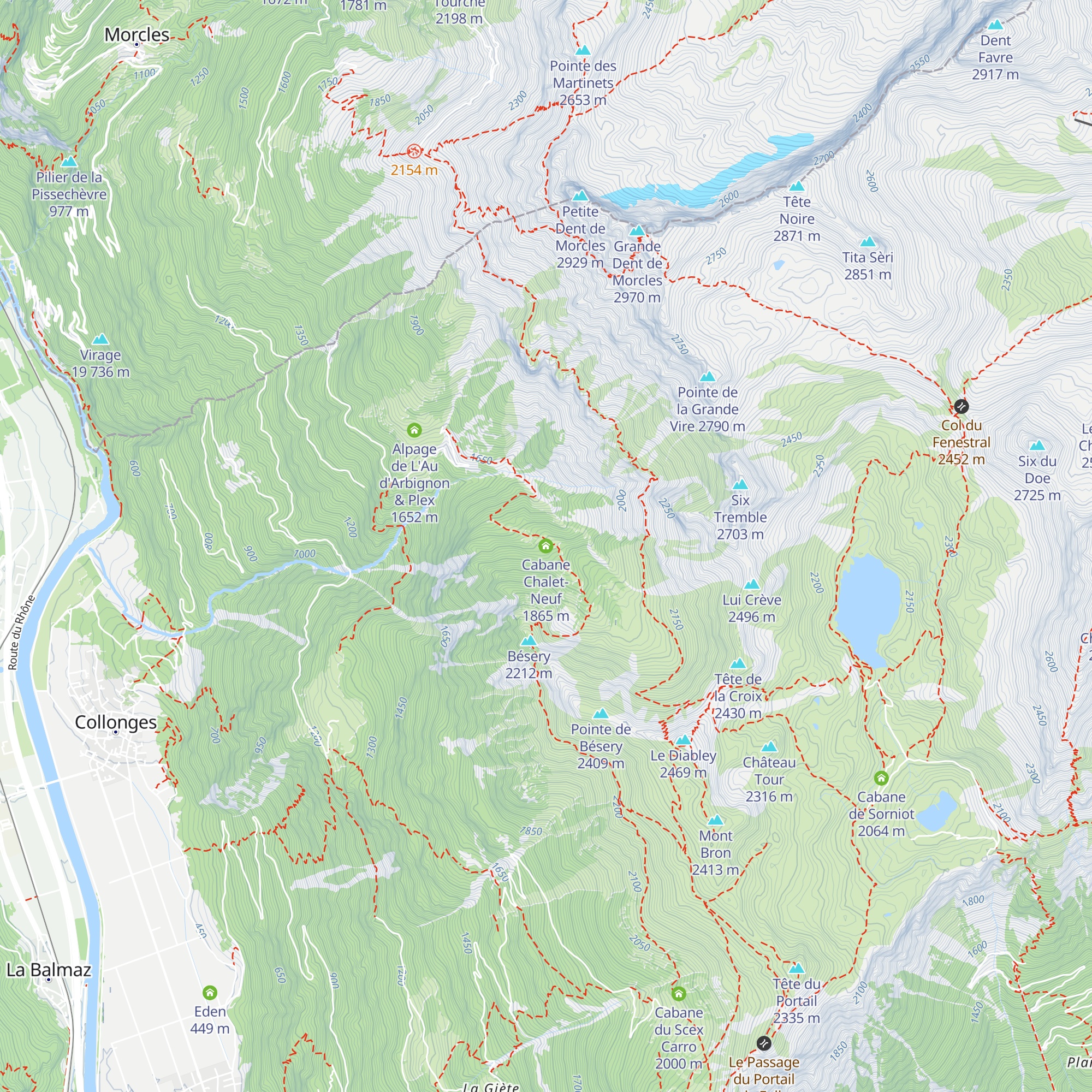 Cabane Chalet-Neuf map