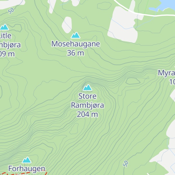 Map of Store Rambjøra