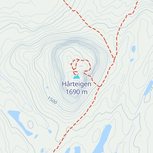 Map of Hårteigen